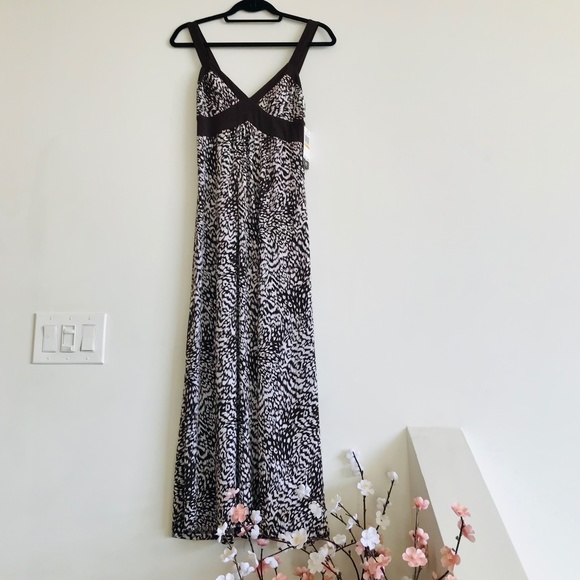 NWT Rampage Brown/White Maxi Dress, Size Small - Picture 1 of 6